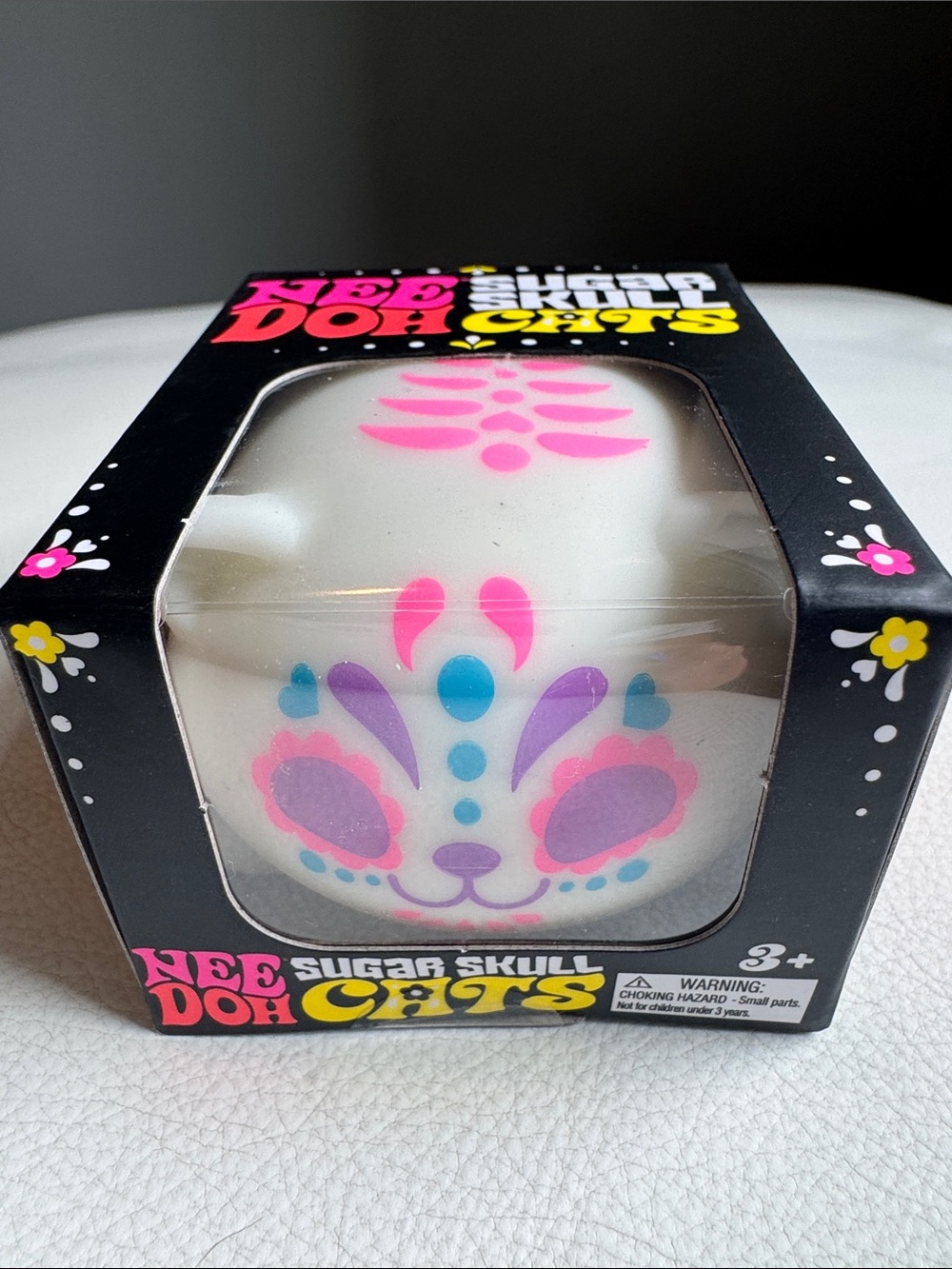 SHIPS TODAY! Needoh Sugar Skull Cat Skeleton Squishy Squeeze TikTok Glow Toy